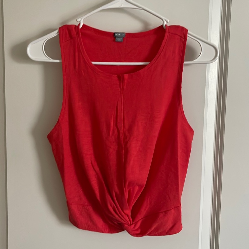 Aerie Cropped, Twist front Orange Tank